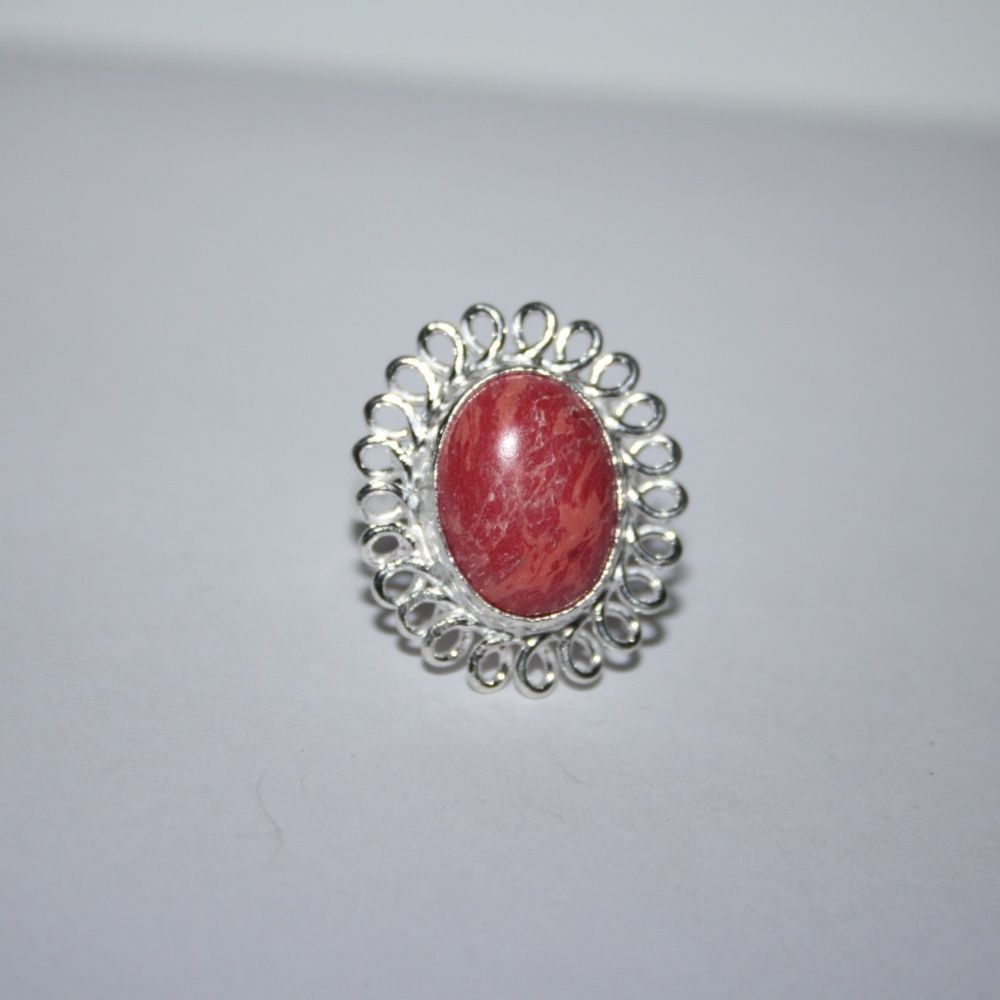 Beautiful Silver Rhodochrosite Ring NWOT - Picture 3 of 5